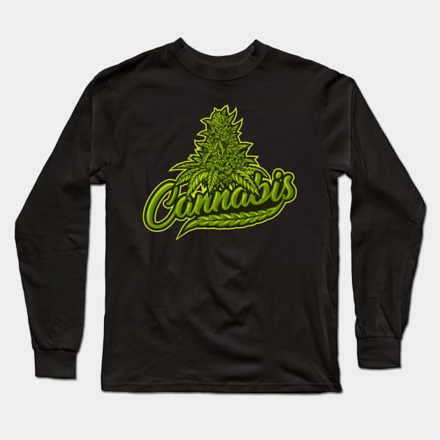 Cannabis Tops Long Sleeve T-Shirt by CryptoTextile